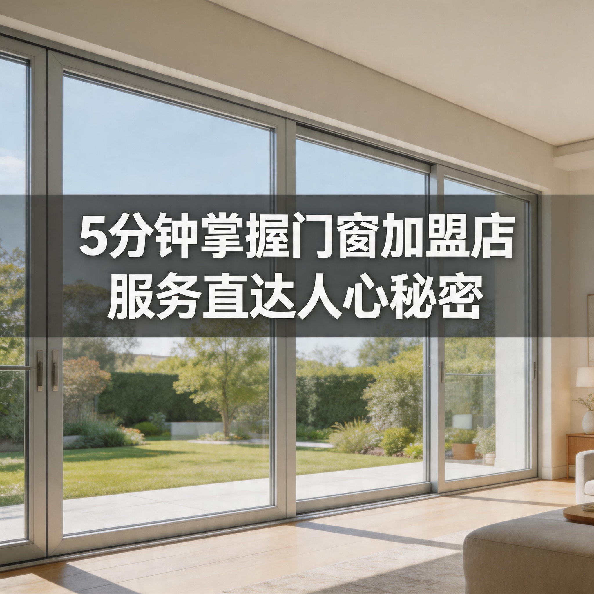 5分鐘掌握門窗加盟店服務直達人心秘密
