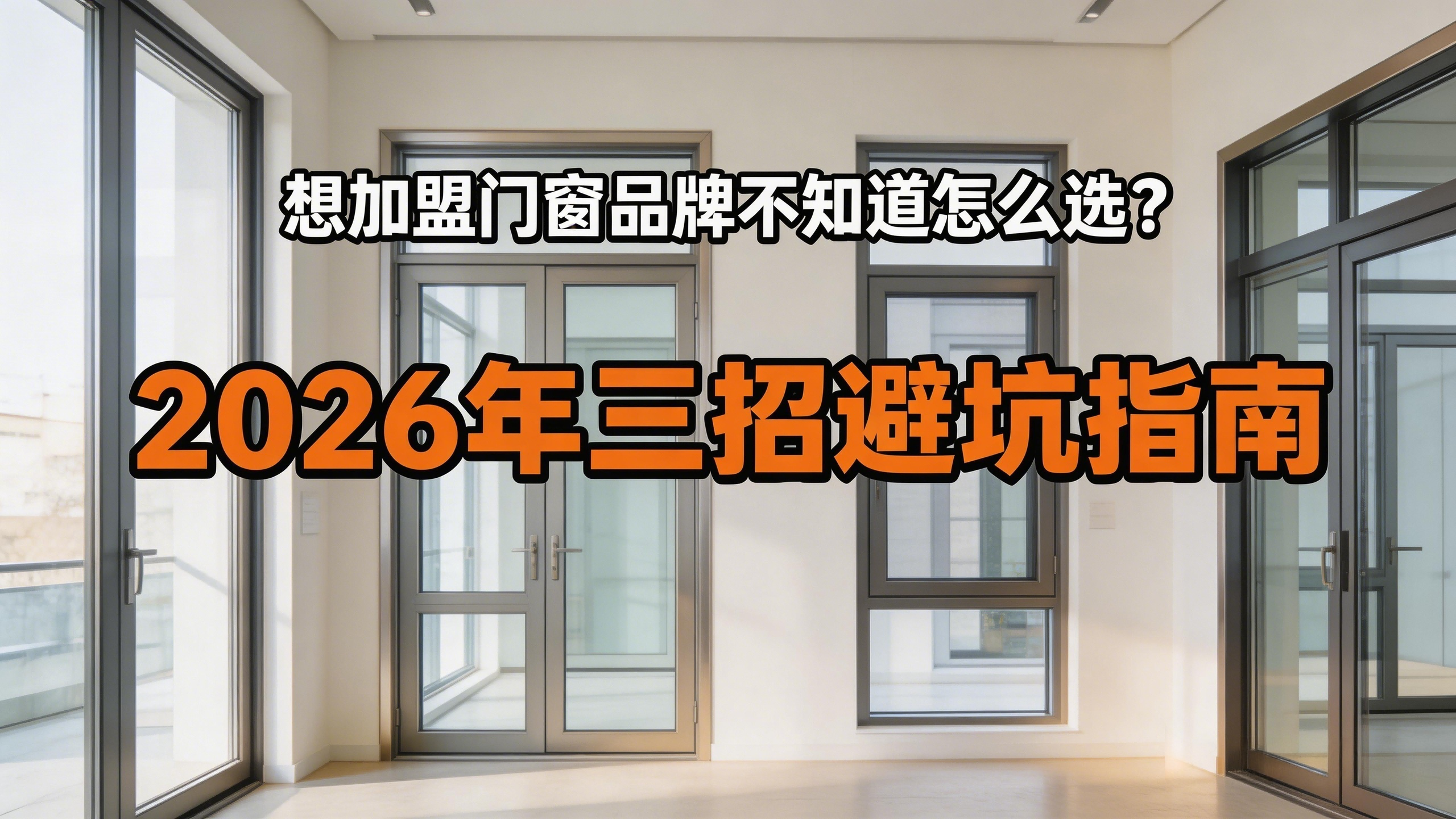 想加盟門窗品牌不知道這么選？2026年三招避坑指南