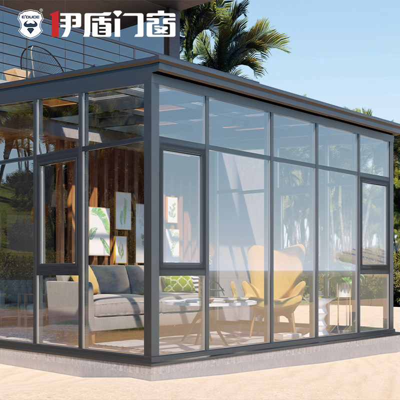 別墅陽光房-露臺陽光房-伊盾陽光房廠家-極簡輕奢