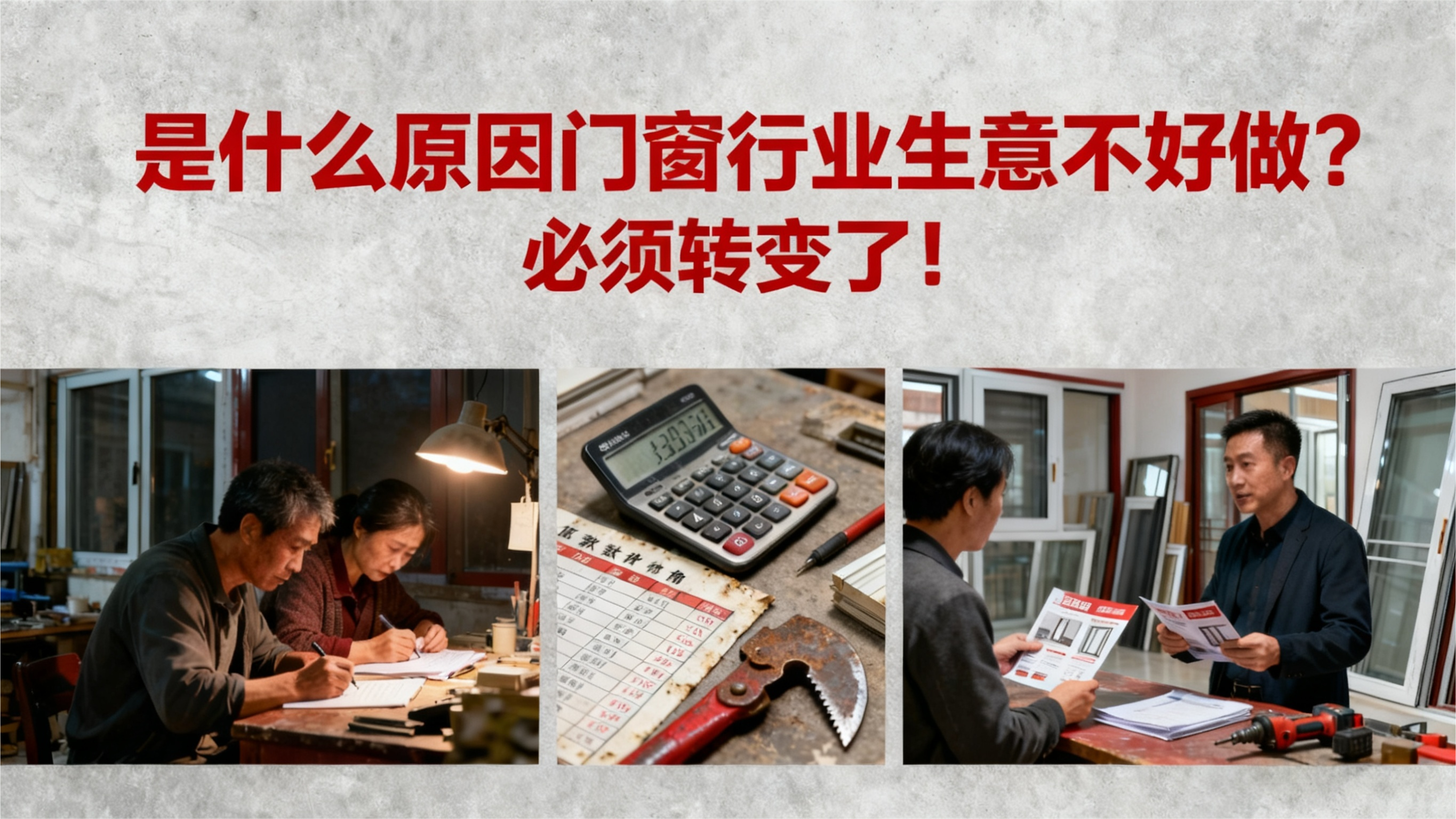是什么原因門窗行業生意不好做？&nbsp;必須轉變了！